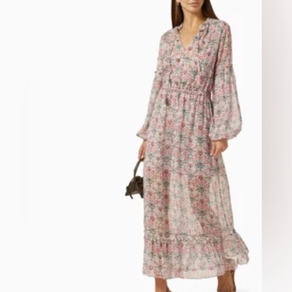 Misa Los Angeles Amata Maxi Dress in Somerset Stencil Pullover Style Size Medium
